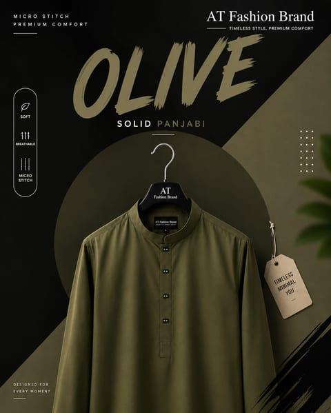 ꜱɪɢɴᴀᴛᴜʀᴇ ᴍɪᴄʀᴏ-ꜱᴛɪᴛᴄʜ ꜱᴏʟɪᴅ ᴘᴀɴᴊᴀʙɪ-Olive